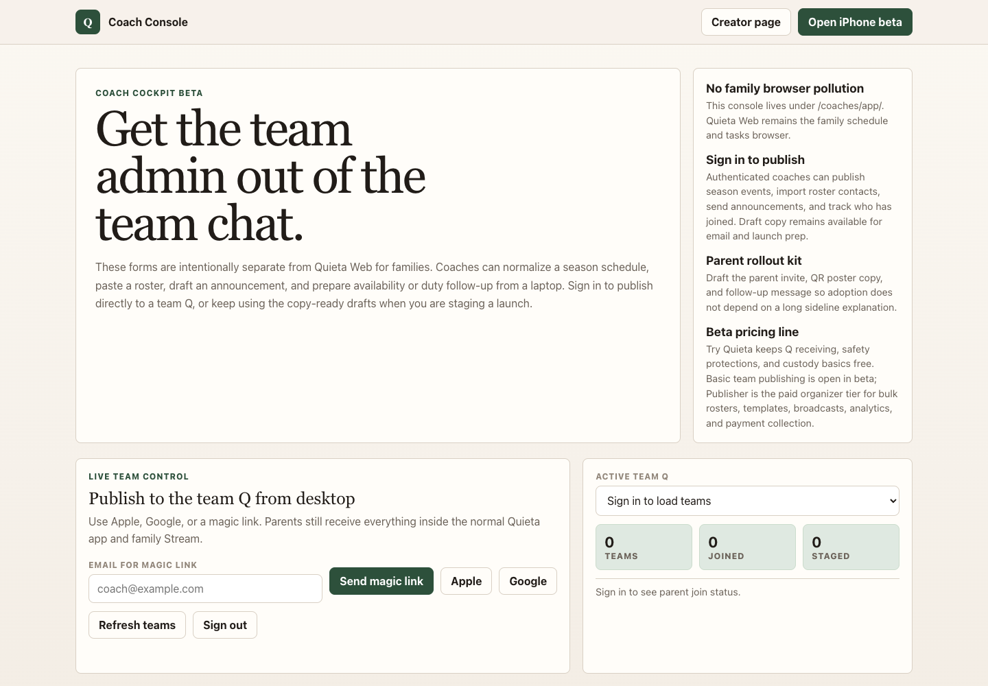 Announcement tab with audience selector, urgency, title, body, and Post-to-team button